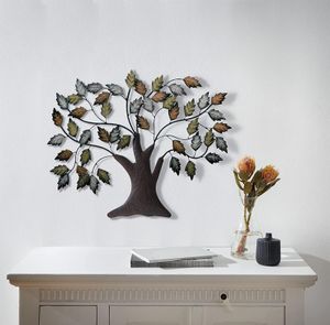 Wanddeko "Baum" aus Metall, braun, Wandschmuck, Wandbild, Metalldeko, Hänger