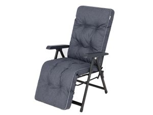 Polster Auflage für Liegestuhl Gartenliege Deckchair Kissen Liegenauflage 160x50 blau