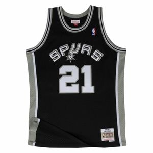 Mitchell & Ness Tshirts Nba Swingman Jersey San Antonio Spurs Tim Duncan, SMJYGS18208SASBLCK98TDU, Größe: 178