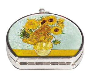 Taschenspiegel mit Textilbezug, Van Gogh, Sonnenblumen