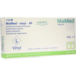 Maimed vinyl PF Unt.Handsch.unsteril Gr.L 100 St