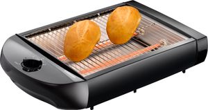 Melissa 16140145 - Flachtoaster mit abnehmbarer Krümelschublade, 600 W - Schwarz