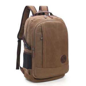 Herren Rucksack aus Canvas Rucksack outdoor Reise Daypack Atmungsaktiv Schultasche (Farbe: Kaffee)