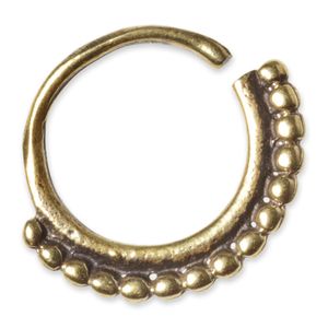 viva-adorno Ohr Piercing Ring Nasen Ring Messing Septum Vintage Antik Tragus Helix 1,2mm verschiedene Designs wählbar Z496,Design 7