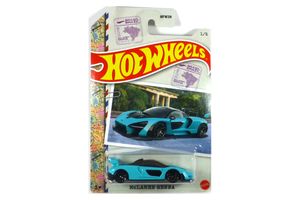 Hot Wheels HFW39-HDH22 McLaren Senna hellblau - Supercars 1/5 Maßstab ca. 1:64 Modellauto