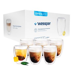 Termosky Wessper Latte Macchiato s dvojitým dnom 6 x 350 ml