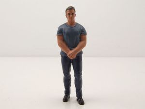 Figur Car Meet 3 Figur 4 Mann mit blauem Shirt für 1:18 Modelle American Diorama