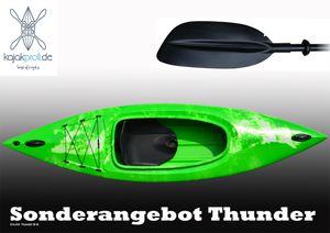 SET Kajak Thunder inklusive Paddel Nature Prime, Farbe:Braun