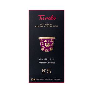 Kávové kapsuly, TURABO, Vanilka, 10 kapsúl kompatibilných s Nespresso, 54 g