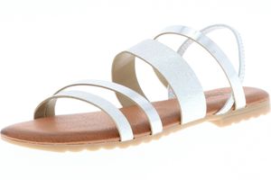 Vista Damen Sandaletten Sandalen silber, Größe:36, Farbe:Silber