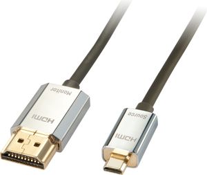 Kabel Lindy CROMO Slim high-speed HDMI z Ethernetem - kabel HDMI z Ethernetem - micro HDMI (M)