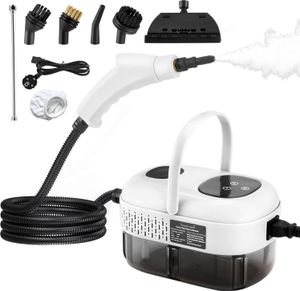 Dampfreiniger, 2500 W Handdampfreiniger zum Entfernen von Schmutz und Fett, tragbarer Dampfdruck mit 3 Bürstenköpfen für Küchenmöbel, Badezimmer, Auto