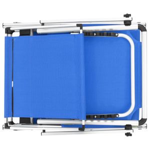 vidaXL Klappbare Sonnenliegen mit Dach 2 Stk. Aluminium Textilene Blau vidaXL Klappbare Sonnenliegen mit Dach 2 Stk. Aluminium Textilene Blau