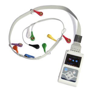 CE TLC5000 Dynamischer 12-Kanal-EKG-Holter-Monitor 24-Stunden-Rekorder ECG PC-Software-Analysator