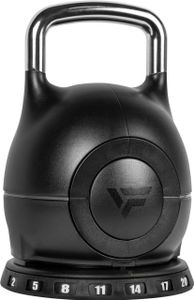 VirtuFit Kettlebell Verstellbar | Kugelhantel mit einstellbarem Gewicht 2/20 kg - Robuste Stahlkonstruktion für Functional Training, Crossfit & Kraftsport | Ergonomischer Griff | Schwarz