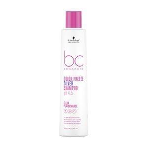 Schwarzkopf Professional BC Bonacure Color Freeze Silver Shampoo pH 4.5 Clean Performance tönendes Shampoo für platinblondes und graues Haar 250 ml