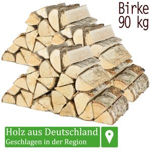 Brennholz Kaminholz Birkenholz Holz 90 kg Birke Für Ofen und Kamin Kaminofen Feuerschale Grill Feuerholz Holzscheite Wood 25 cm Kammergetrocknet Flameup