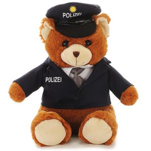 Bär Polizist aus Plüsch 18x17x27cm