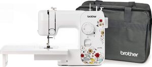 Brother JX17FE (Fantasy Edition) Nähmaschine mit 17 Nähprogramme, Nutz- Elastisch- und Dekorativstiche, Anfänger, Freiarm, Automatisches Nähen, Elektrische Nähmaschinen + Anschiebetisch + Nähtasche