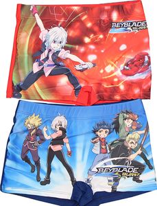 Beyblade Burst 2er Set Badeshorts Rot und Blau Größe 94 2-3 Jahre