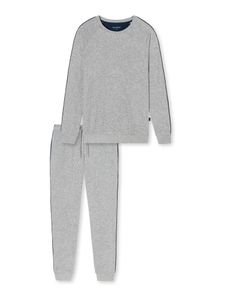 Schiesser schlafanzug pyjama schlafmode bequem Warming Nightwear grau-mel. 48