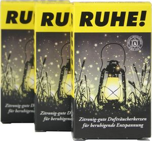 Crottendorfer Räucherkerzen RUHE! XL 3er Set  - jeweils 4 Stück, Größe XL (Groß) - 1550