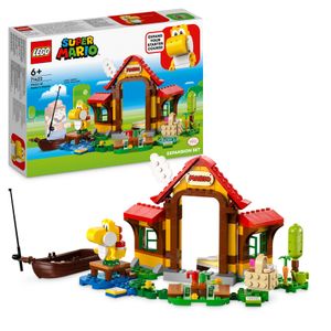 LEGO 71422 Super Mario Picknick bei Mario – Erweiterungsset, Spielzeug mit gelber Yoshi-Figur zum Kombinieren mit einem Starterset, Geschenk für Kinder, Jungen und Mädchen ab 6 Jahren