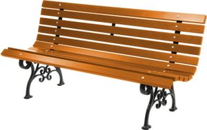 Záhradná lavička Parková lavička Liatinová záhradná vonkajšia lavička 0112 Lavička na terasu Balkónová lavička, drevená lavička 150x74x40 cm Teak