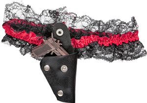 Strumpfband mit Pistole - Wild West Zubehör Dame Strumpfband mit Pistole - Wild West Zubehör Dame