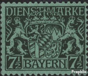 Briefmarken Bayern 1916 Mi D18 postfrisch Staatswappen
