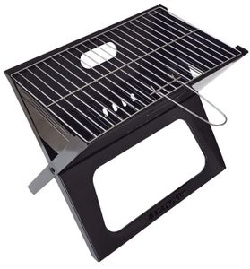 Blaupunkt GC201 - Prenosný gril so sklápacími nohami a rukoväťou, plocha grilu 42,5 x 26,5 cm, oceľový rám s práškovým lakovaním