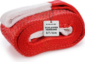 Dawnerz Schlaufen-Hebeband 5000 kg Direkt WLL, 6m - Schwerlast Hebegurt aus Polyester - Zweilagige Hebeschlinge mit Verstärkten Endschlaufen Dawnerz Schlaufen-Hebeband 5000 kg Direkt WLL, 6m - Schwerlast Hebegurt aus Polyester - Zweilagige Hebeschlinge mit Verstärkten Endschlaufen