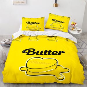 2tlg. Kpop BTS Butter bettbezug Kinder Geschenk Bettwäsche Geschenk 135 x 200 cm + 80 x 80 cm T02