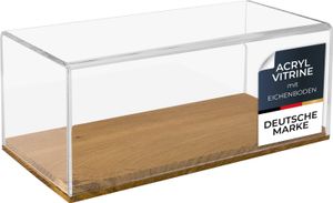 HMF 46874 Acryl Vitrine mit Holzsockel für Modellautos, 34 x 16 x 14 cm