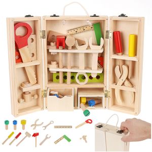 Werkzeug-Spielzeug aus Holz Pädagogische Bau Spielzeug für Kinder Werkzeugkasten 22697