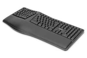 DIGITUS Ergonomische Tastatur kabellos schwarz