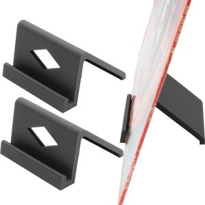2x Ständer für Schallplatten Schwarz Vinyls LP Halter Tischhalter Aufsteller Standfuß LPs