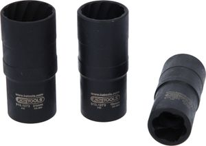 KS TOOLS 1/2" sada nástrčných hlavíc so špirálovým profilom 3 ks 17 - 21 mm - 913.1270