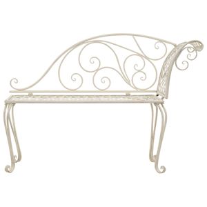 vidaXL Záhradné ležadlo 128 cm Kov Antique White