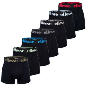 ellesse Herren Boxer Shorts, 7er Pack - Yema 7 Pack Boxer Shorts, Logo, Cotton Stretch Schwarz/Bunt 5XL