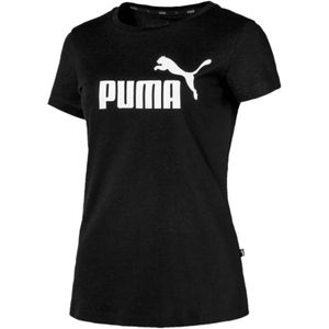 PUMA Damen Woman Essentials ESS Logo Shirt Tee / T-Shirt Kurzarm , Größe:M / 38, Farbe:Schwarz (Black 01)