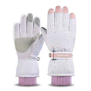 Damen Lila Ski-handschuhe für Erwachsene Winterhandschuhe Reithandschuhe Wasserdichte und Winddichte Rutschfeste Warme Handschuhe
