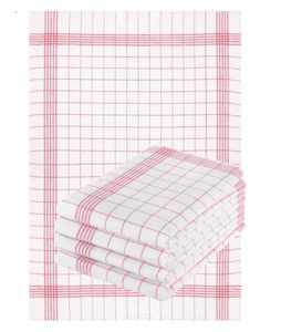 Betz 5 Stück Geschirrtücher 50 x 70 cm Halbleinen Karo MCT-11 Gläsertücher Küchentücher Farbe: rot Betz 5 Stück Geschirrtücher 50 x 70 cm Halbleinen Karo MCT-11 Gläsertücher Küchentücher Farbe: rot