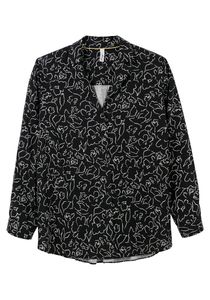 sheego Damen Große Größen Bluse mit grafischem Alloverprint Longbluse Citywear feminin - gemustert