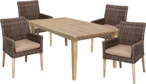 Garden Pleasure Sedací souprava Norvell/Visalia, černý plast, kov, 5 dílů