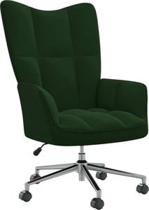 vidaXL Relaxsessel Dunkelgrün Samt