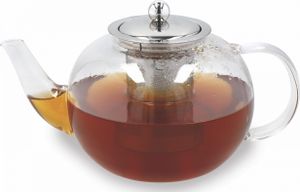 La Cafetière Sklenená kanvica na čaj s nálevkou z nehrdzavejúcej ocele - 1,5 l