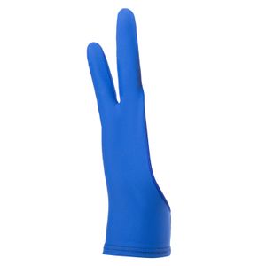 1 Stück Künstler-Zeichenhandschuh, dehnbar, verhindert Unordnung, feste Nähte, Bleistiftgrafiken, Anti-Mistouch-Handschuhe für Büro, Blau, Größe: M