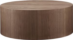 SalesFever Couchtisch Ø 80 cm | rund | MDF mit Walnussholzfurnier | B 80 x T 80 x H 30 cm | Walnuss