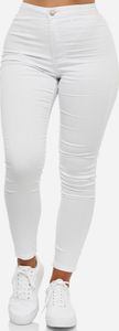 Elara Damen Jeans High Waist Slim Fit JS710-1 White 38 (M)